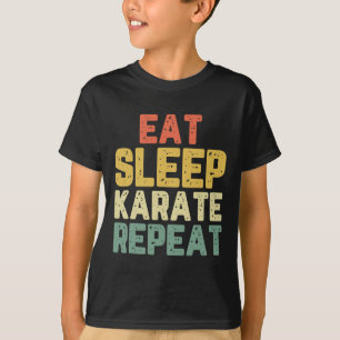 Camiseta Comer Dormir Karate Repetir Divertido Legal Amante
