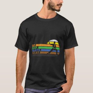 Camiseta Comer Dormir Karate Repetir Homens Mulheres Menino