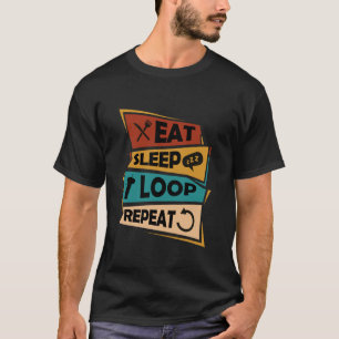 Camiseta comer dormir laço repetir Brinquedo de corda voado