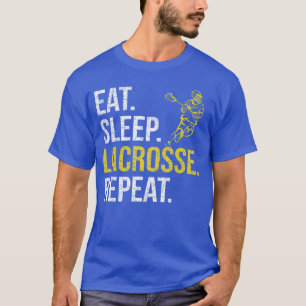 Camiseta Comer Dormir Lacrosse Repetir Presentes Sportseam