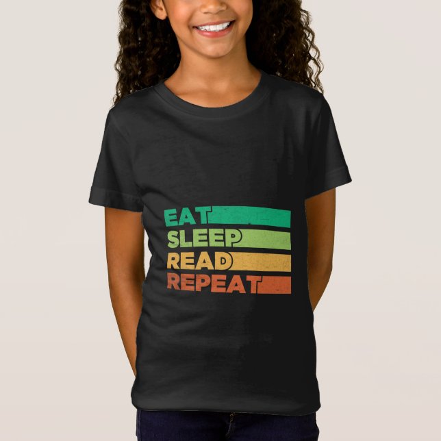 Camiseta Comer Dormir Ler Repetir (Frente)