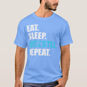 Camiseta Comer Dormir Lutar Repetir Lutador Divertido Luta 