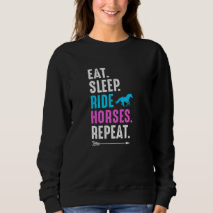 Camiseta Comer Dormir Montar Cavalos Repetir Fazendeiro Equ