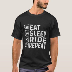 Camiseta Comer Dormir Montar Cavalos Vestir Cavalos