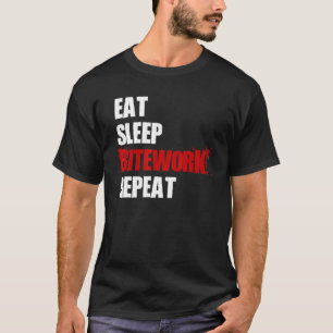 Camiseta Comer Dormir Mordida Repetir Malinois Belga Alemão