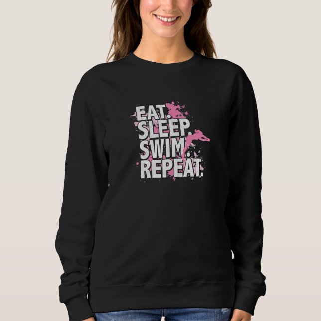 Camiseta Comer Dormir Nadar Repetir (Frente)