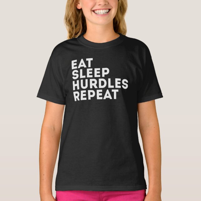 Camiseta Comer Dormir Obstáculos Repetir (Frente)