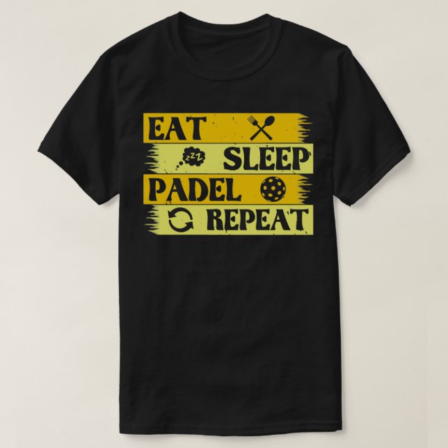 Camiseta comer dormir padre repetir (Frente do Design)
