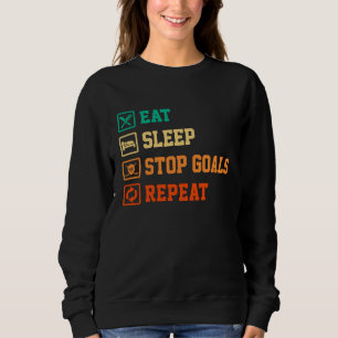 Camiseta Comer Dormir Parar Metas Repetir Hóquei em Campo H