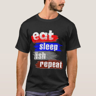 Camiseta Comer Dormir Pescar Repetir