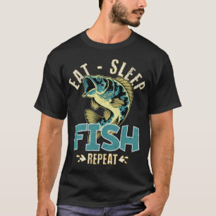 Camiseta Comer Dormir Pescar Repetir