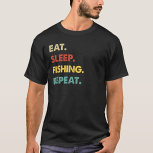 Camiseta Comer Dormir Pescar Repetir Amante da Pesca Divert