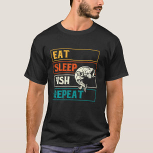 Camiseta Comer Dormir Pescar Repetir Pesca