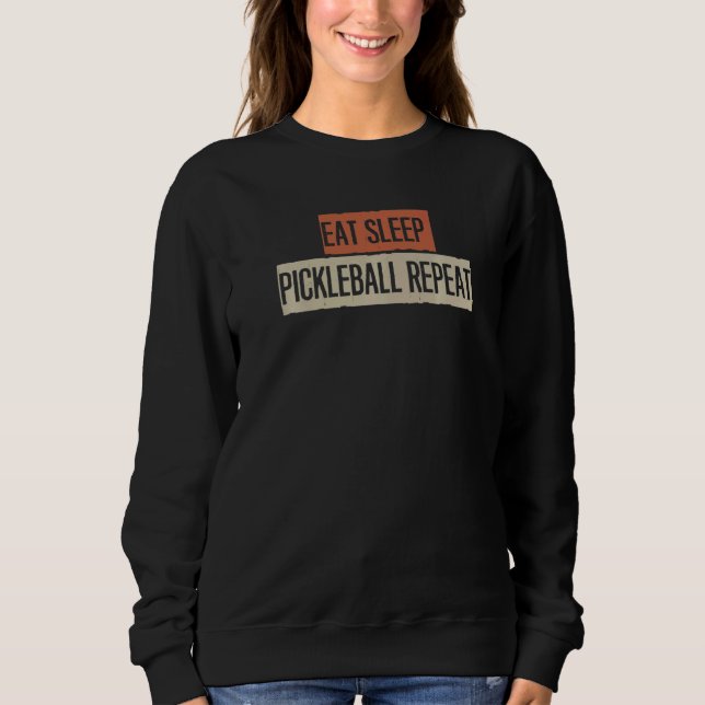 Camiseta Comer Dormir Pickleball Repetir (Frente)