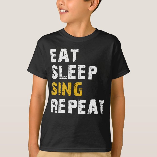 Camiseta comer dormir repetir (Frente)