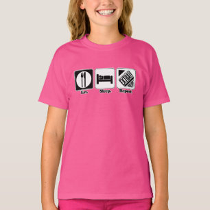 Camiseta comer dormir reportar