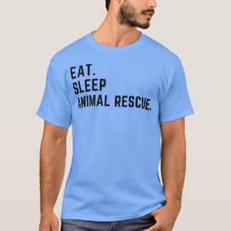 Camiseta comer dormir resgate de animais amigos