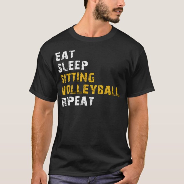 Camiseta comer dormir sentado vôlei (Frente)