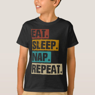 Camiseta Comer Dormir Soneca Repetir - Retro Soneca Vintage