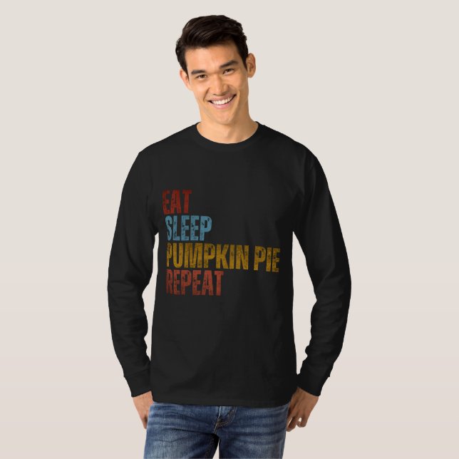 CAMISETA COMER DORMIR TORTA DE ABÓBORA REPETIR (Frente Completa)