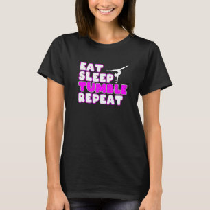 Camiseta Comer Dormir Tumble Repetir Ginasta Ginástica Mulh