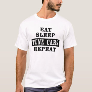 Camiseta Comer, Dormir, Tunar Carros, Repetir - Citação Div