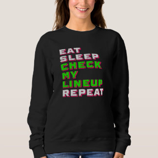 Camiseta Comer Dormir Verificar Minha Escalação Draft de Fu
