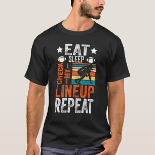 Camiseta Comer Dormir Verificar Minha Escalação Repetir Fut