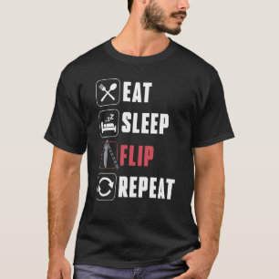 Camiseta Comer Dormir Virar Repetir Balisong Faca Borboleta