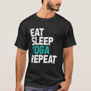 Camiseta Comer Dormir Yoga Repetir Namaste Meditação Zen Tr