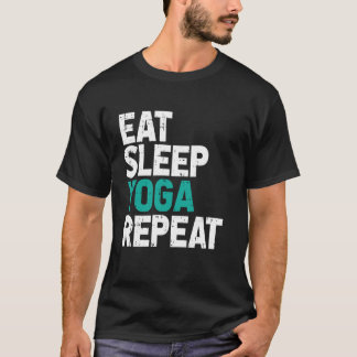 Camiseta Comer Dormir Yoga Repetir Namaste Meditação Zen Tr