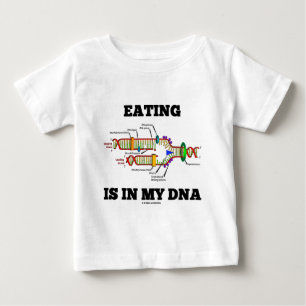 Camiseta Comer está em meu ADN (o humor da réplica do ADN