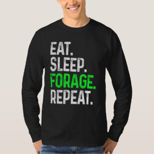 Camiseta Comer Forragem do Sono Repetir Forragem de Comidas