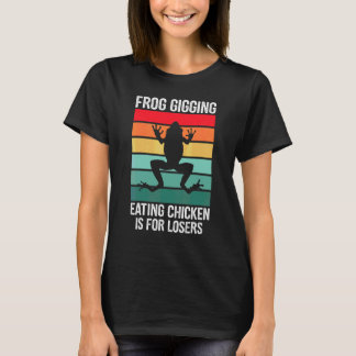Camiseta Comer Frango Gigando Rãs é para Perdedor comer Rãs
