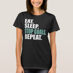Camiseta Comer gols para deter gols repetir Hockey de Futeb