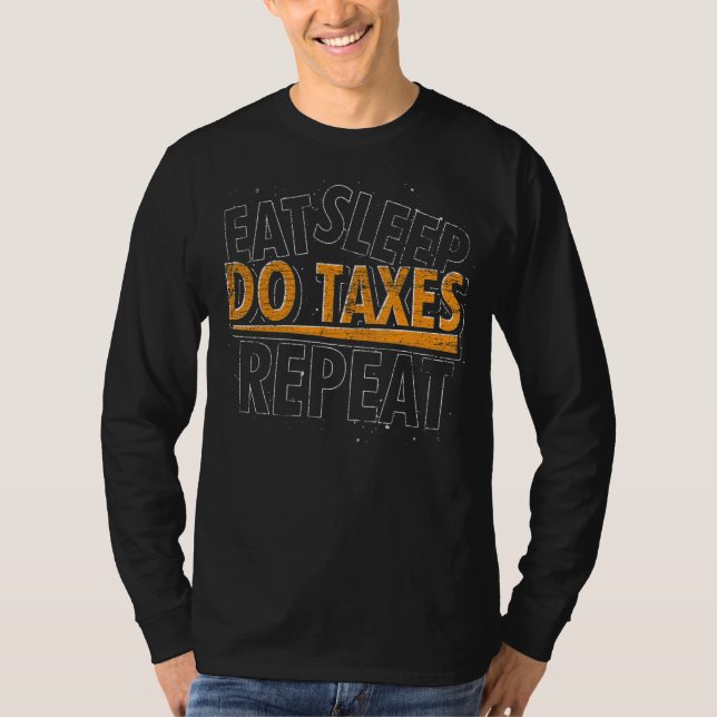 Camiseta Comer Impostos Do Sleep Repetir Conta Pública Cert (Frente)