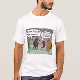 CAMISETA COMER OBRIGATORIAMENTE ANONILOS COM ANIMAIS CUTOS
