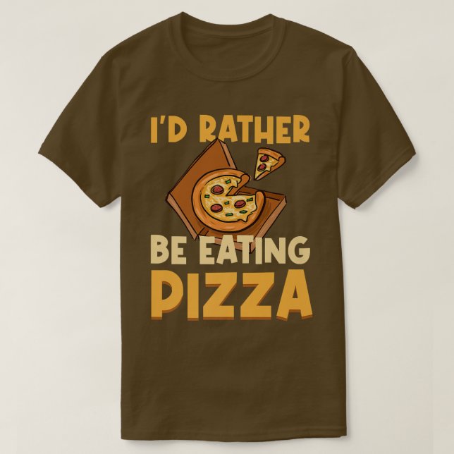 Camiseta Comer Pizza Engraçado Comida Italiano Chef de pizz (Frente do Design)