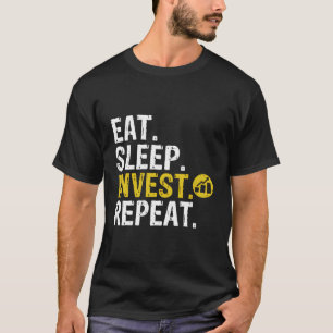 Camiseta Comer Presente de Investimento de Repetição de Inv
