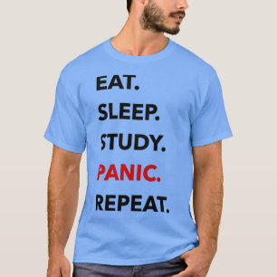 CAMISETA COMER REPETIÇÃO DE PÂNICO ESTUDANTE
