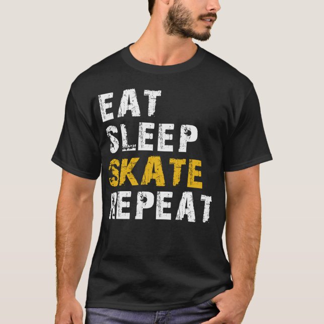 Camiseta comer skate de repouso (Frente)