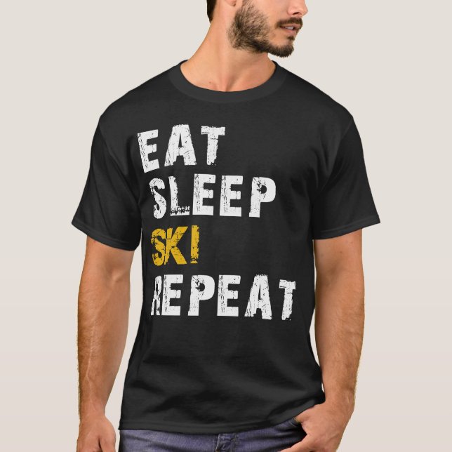 Camiseta comer ski de dormir (Frente)