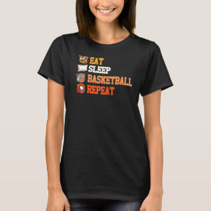 Camiseta Comer Sono Basquetebol Repetir Bola Liga de Esport