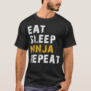 Camiseta comer sono ninja repetir