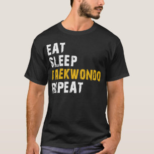 Camiseta comer sono taekwondo repetir