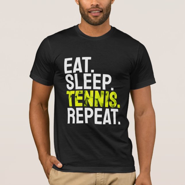 Camiseta comer tênis de dormir repetir (Frente)