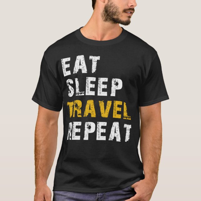 Camiseta comer viagem de sono (Frente)