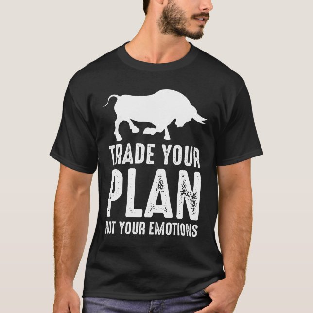 Camiseta Comercialize o seu plano de ações no mercado de aç (Frente)