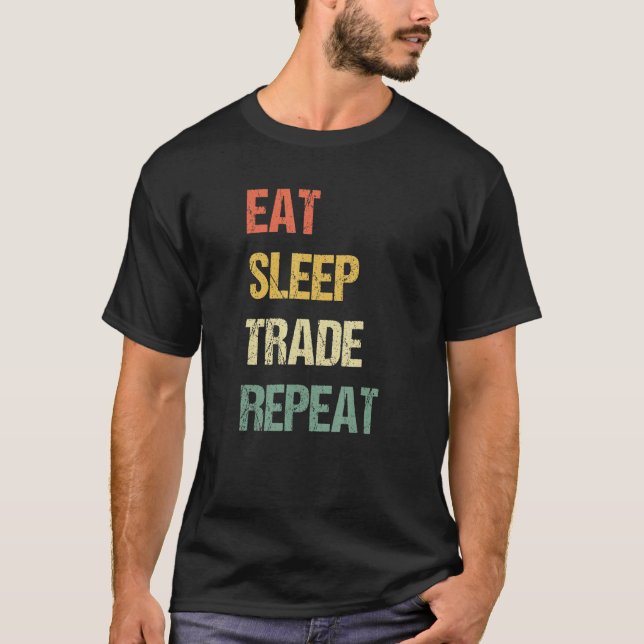 Camiseta Comerciante de Bolsa de Valores de Dia Repetido (Frente)