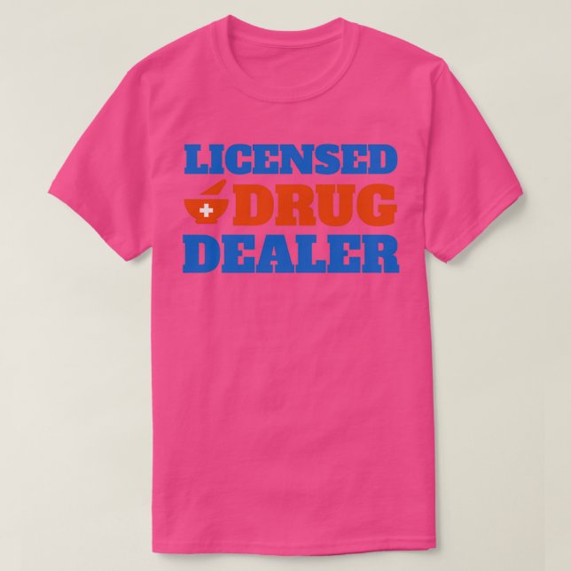 Camiseta Comerciante de droga licenciado 12 (Frente do Design)